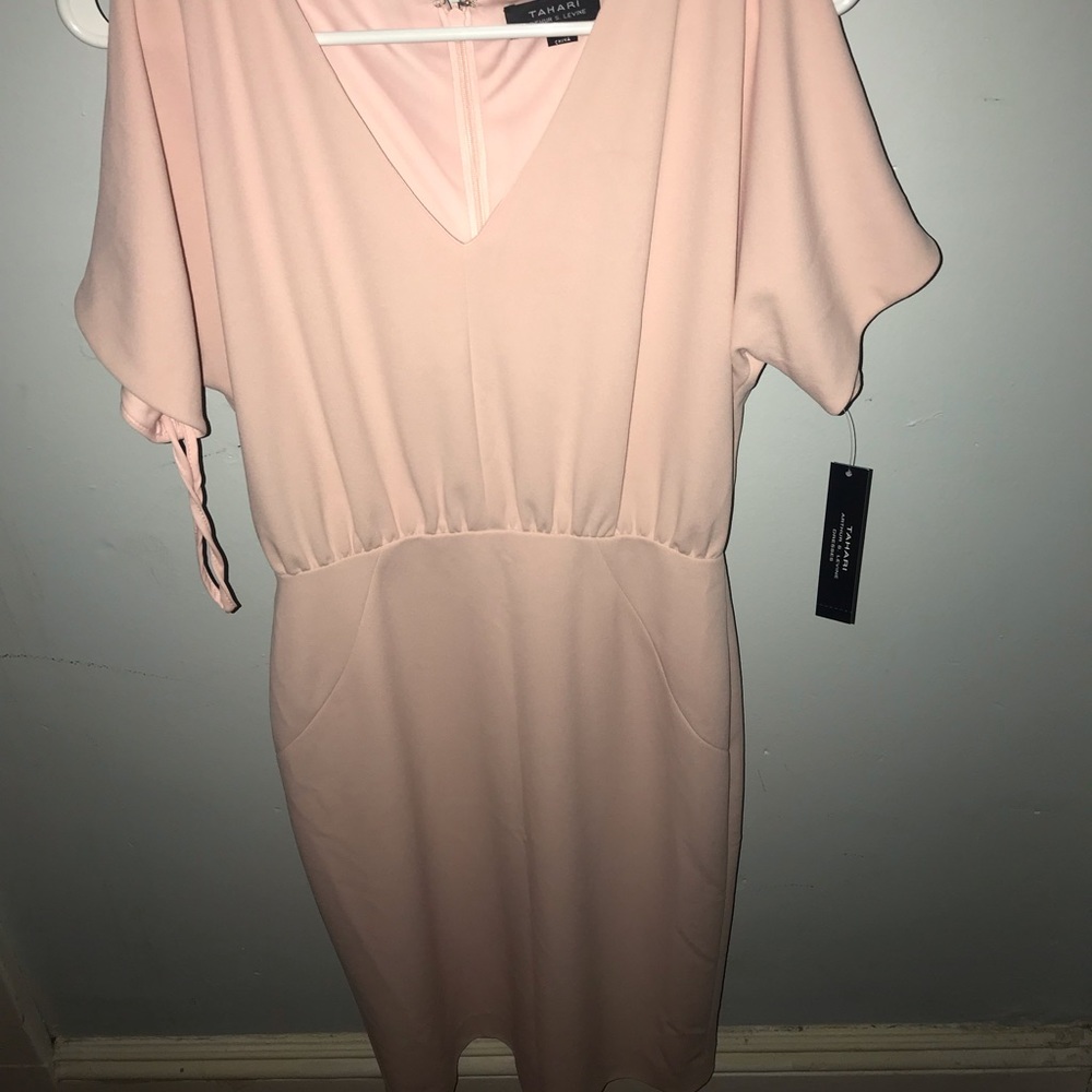 NWT TAHARI pale pink business professional dress